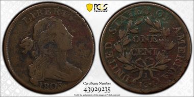 1803 1C S-259, Sm Date, Lg Frac N1BN