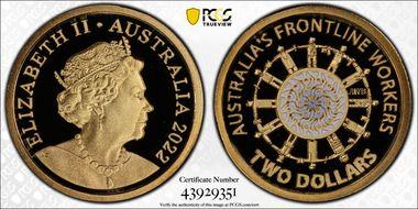 2022 $2 Frontline Workers PR70DCAM