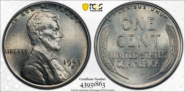 1943-D 1C MS66