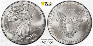 2021 $1 Silver Eagle - Type 1 MS69