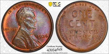 1936 1C MS64BN