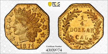 1874 25C BG-795 MS65PL