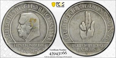 1929-D 3 Mk Constitution J-340 N1