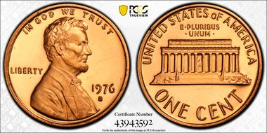 1976-S 1C PR69DCAM
