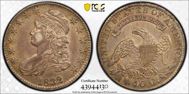 1832 50C O-118 AU55+ 