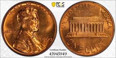 1960-D 1C Large Date MS65RD