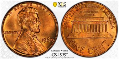 1960 1C Large Date MS65RD