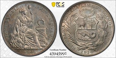 1914-FG Sol KM-196.26 Ag MS63