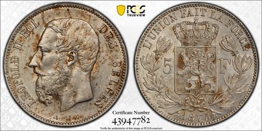 1875 5 Fr KM-24  Ag N1