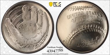 2014-D 50C Baseball Hall of Fame MS69