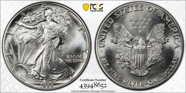 1988 $1 Silver Eagle MS69