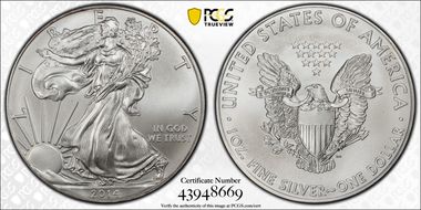 2014 $1 Silver Eagle MS69