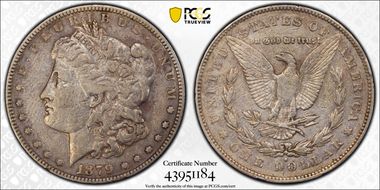 1879-S $1 VAM 50, Rev. of 1878 VF25