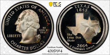 2004-S 25C Texas Silver PR68DCAM