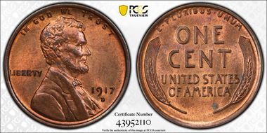1917-D 1C MS63RB