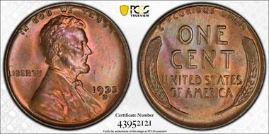1933-D 1C MS65BN