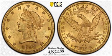 1890-CC $10 MS63
