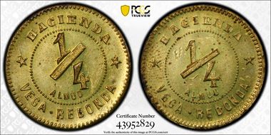 No Date Tk 1/4 Al Rulau-Lsm18 Brass Hacienda Vega Redonda MS64