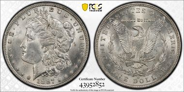 1887-O $1 MS62