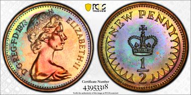 1973 1/2p S-A1 New Penny PR66BN