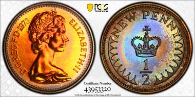 1973 1/2p S-A1 New Penny PR66RB