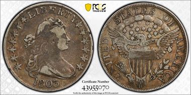 1803 50C Large 3 VF25