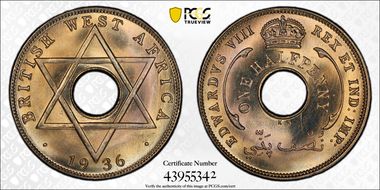 1936-KN 1/2D Edward VIII MS66