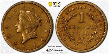 1850 G$1 VF30