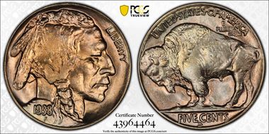 1938-D 5C Buffalo MS66