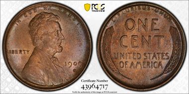 1909-S VDB 1C MS62BN