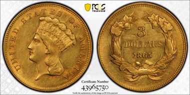 1865 $3 MS61