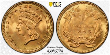 1883 G$1 MS66