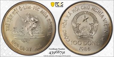 1986 100 D Winter Olympics Calgary PE MS68