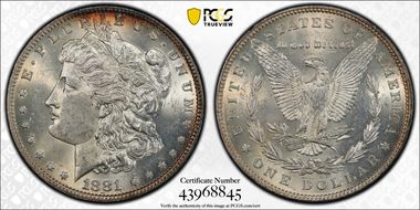 1881 $1 MS62