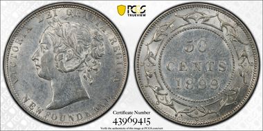 1899 50C Wide 9 AU55