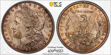 1887 $1 MS64