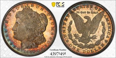1880-CC $1 8/High 7 MS66+