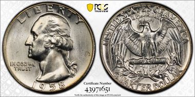 1958 25C Type B Reverse, FS-901 MS66
