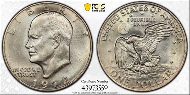 1972 $1 Type 2 MS63