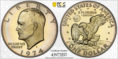 1974-S $1 Silver PR68DCAM