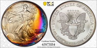 1994 $1 Silver Eagle MS68