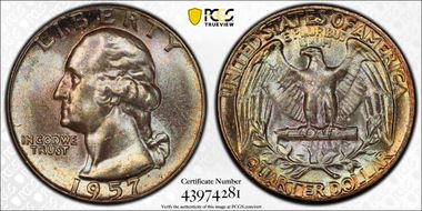 1957 25C MS67