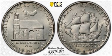 1936 50C Delaware MS65