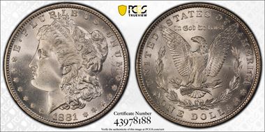 1881 $1 MS66+