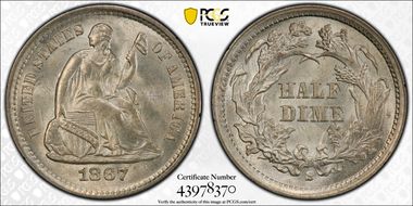 1867-S H10C MS65