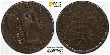 1794 1C S-42, Abrupt Hair XF40BN