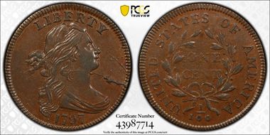 1797 1C S-126 AU58+ BN