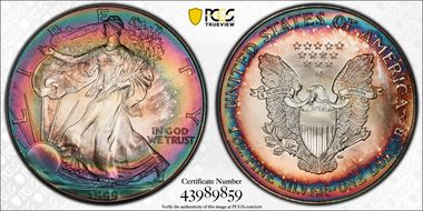 1999 $1 Silver Eagle MS67