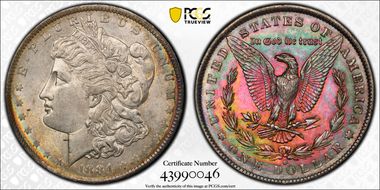 1884-O $1 AU58+
