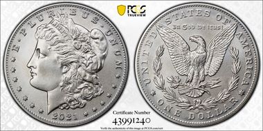 2021-CC Privy $1 Morgan Dollar 100th Anniversary MS69